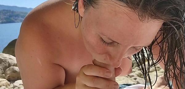  STEP MOM FUCKING ON A NUDUISTIC BEACH WITH STEPSON WHILE HUSBANDS SWIM.